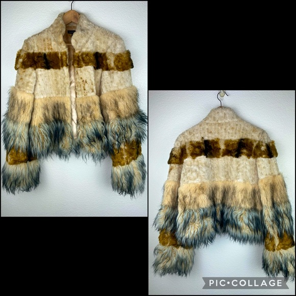 BEBE Faux Fur Jacket Coat - Picture 2 of 10